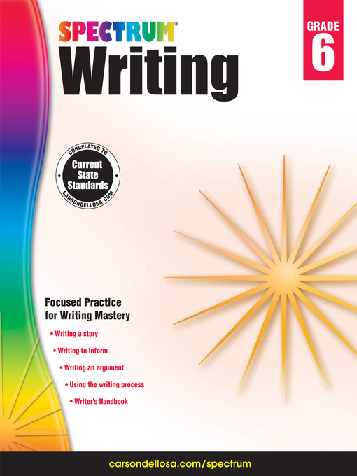Cover image for Spectrum Writing, Grade 6